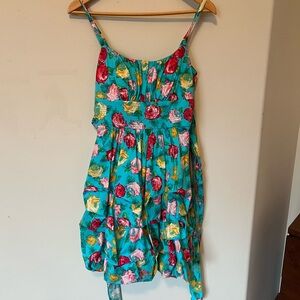 Roz & Ali Red and Blue Pleated Sundress